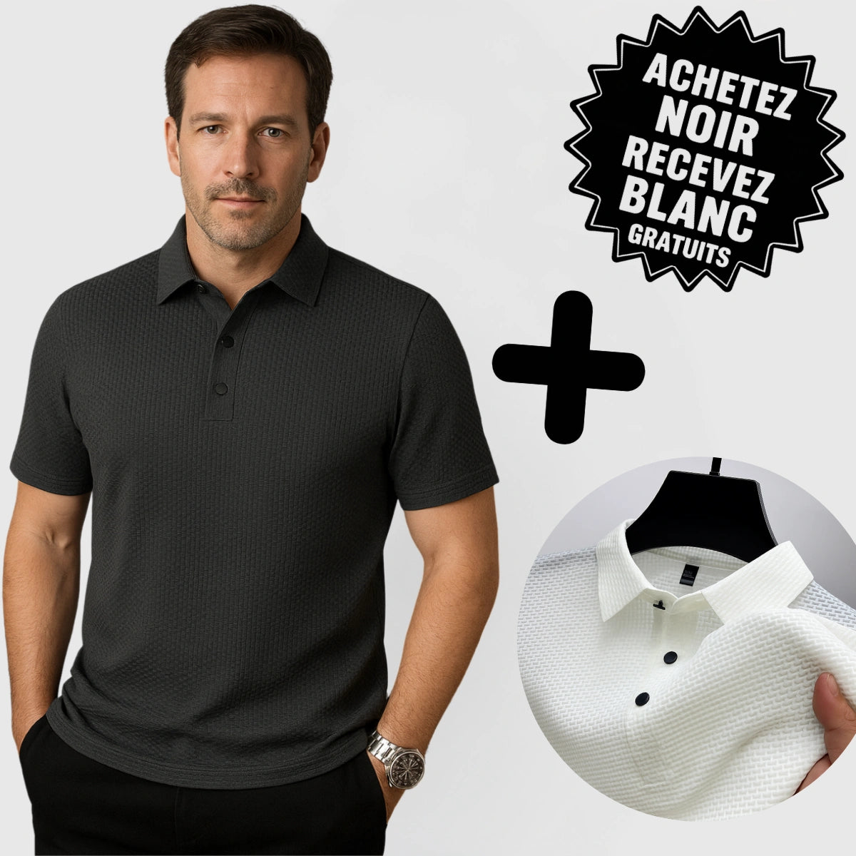 Monarch - Polo TechFlex™ Premium Polo - [BLACK FRIDAY] - [KOOP ZWART, ONTVANG WIT GRATIS]