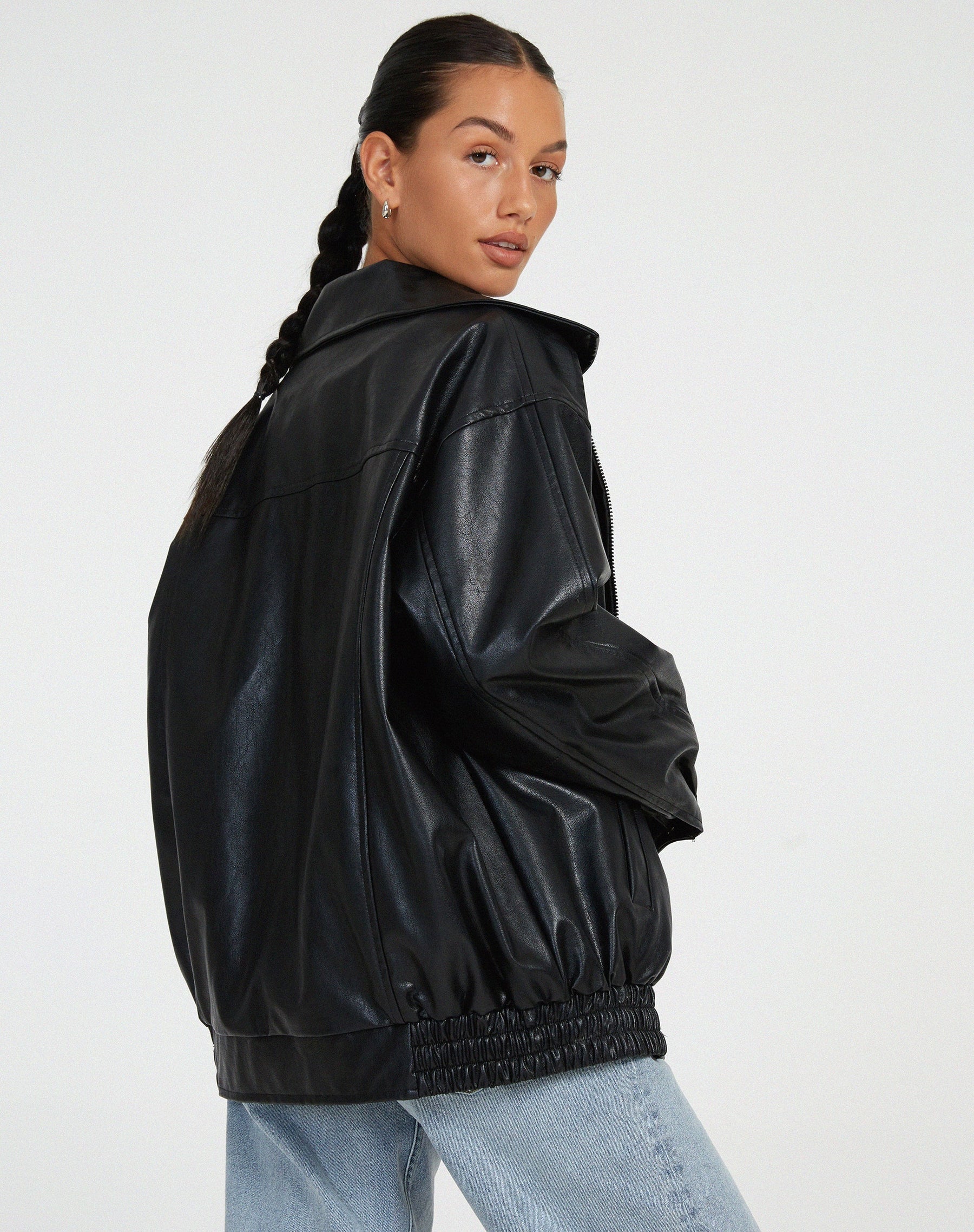 Sophia | Oversized PU-Leren Jas Dames – Modieuze Look, Hoogwaardig Kunstleer