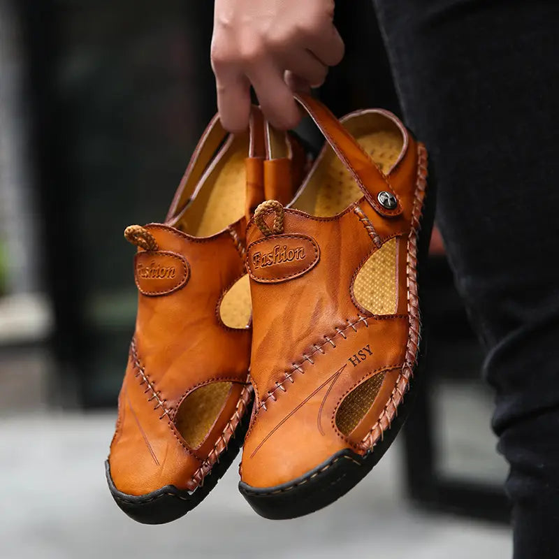 Casual leren sandalen van hoge kwaliteit voor heren – UrbanStep™