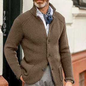 Gregory | Heren Casual Cardigan met Knopen en Textuur
