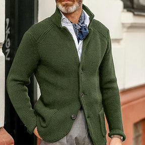 Gregory | Heren Casual Cardigan met Knopen en Textuur