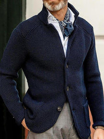 Gregory | Heren Casual Cardigan met Knopen en Textuur
