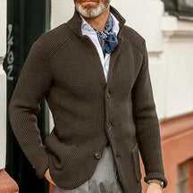 Gregory | Heren Casual Cardigan met Knopen en Textuur