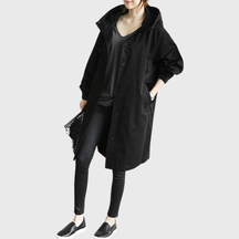 Mary | Dames Casual Capuchon Lange Lijn Knoop Jas