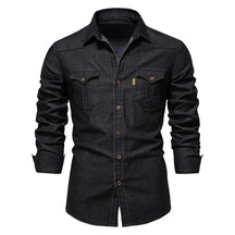 Oscar | Heren Denim Overhemd met Knopen