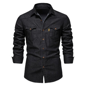 Oscar | Heren Denim Overhemd met Knopen