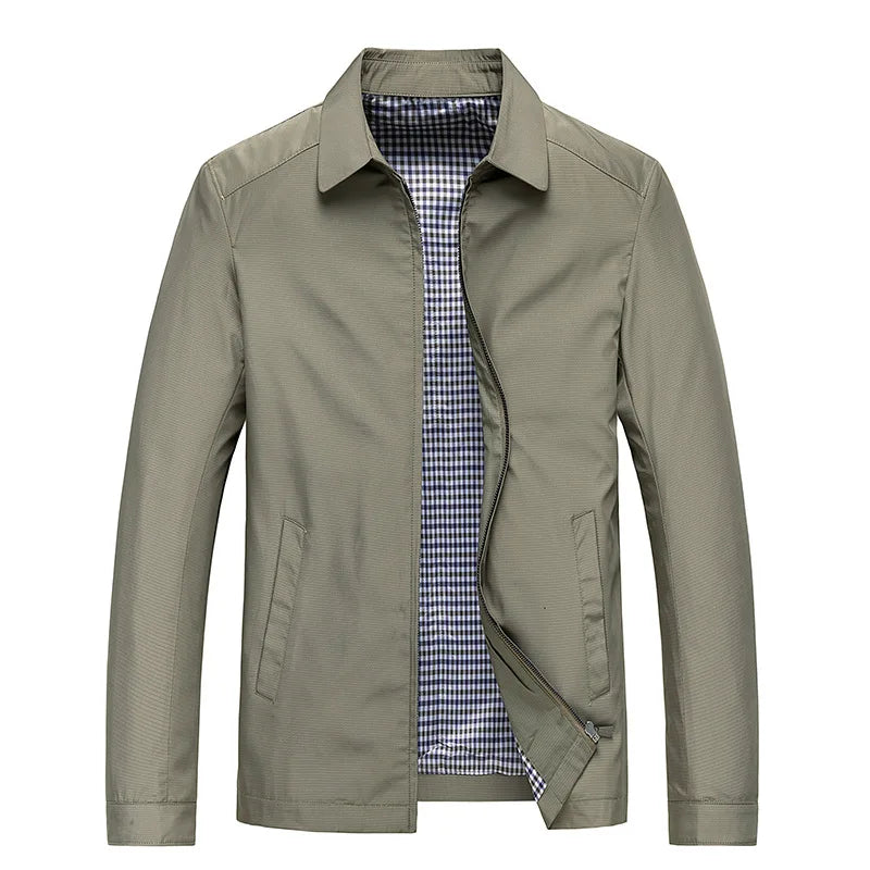 William | Heren Minimalistisch Rits Voorzijde Casual Jas