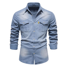 Oscar | Heren Denim Overhemd met Knopen