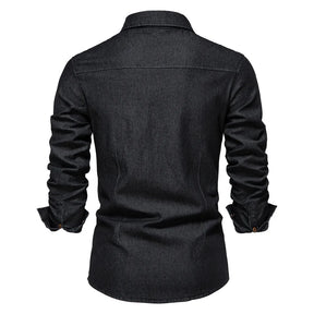 Oscar | Heren Denim Overhemd met Knopen