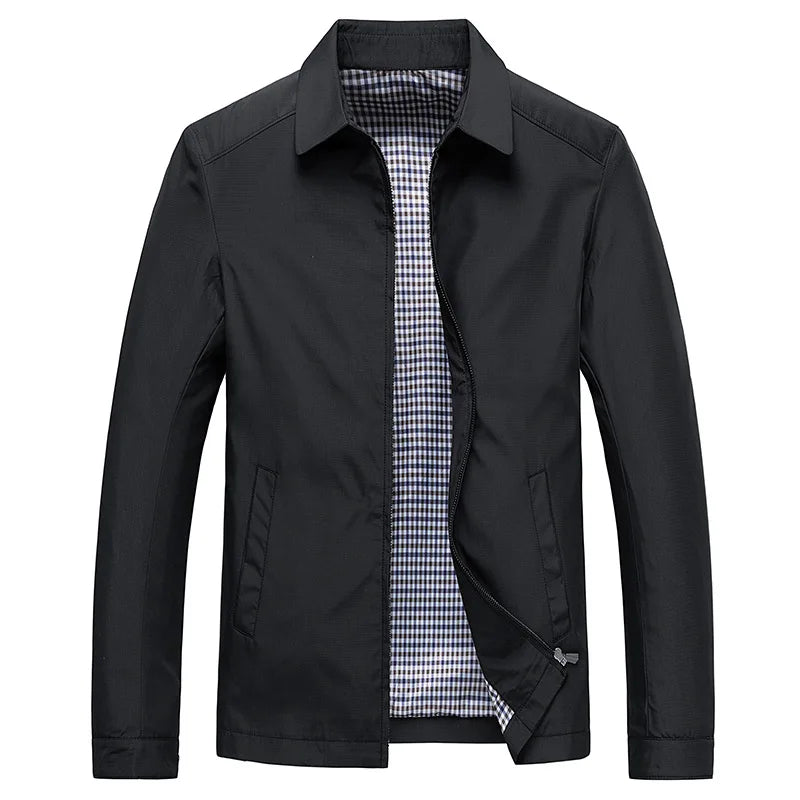 William | Heren Minimalistisch Rits Voorzijde Casual Jas