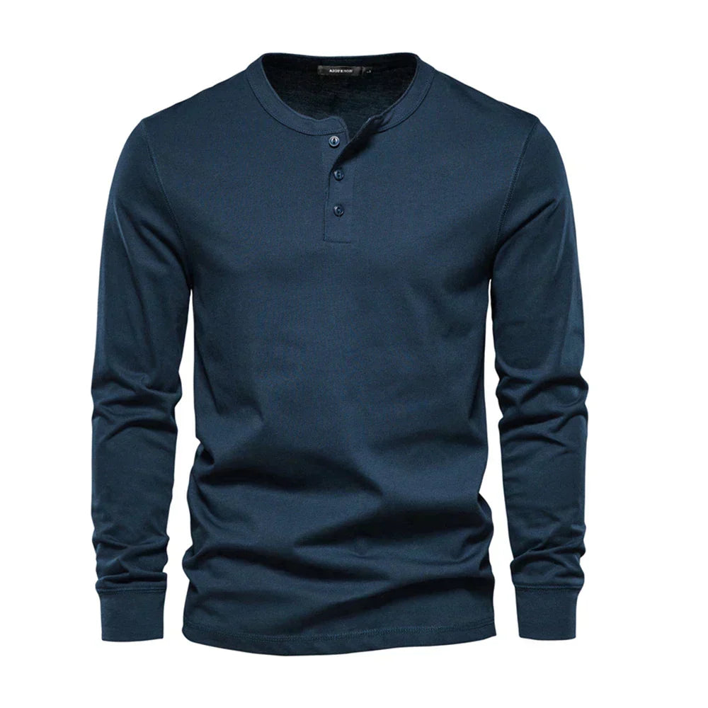 Brandon | Heren Lange Mouwen Shirt met Knopen