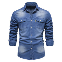 Oscar | Heren Denim Overhemd met Knopen
