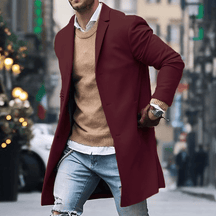 Nolan | Heren Jas met Enkele Rij Knopen en Strakke Look