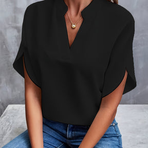 Lina | Dames lichtgewicht blouse met vloeiende stof en flatterende snit