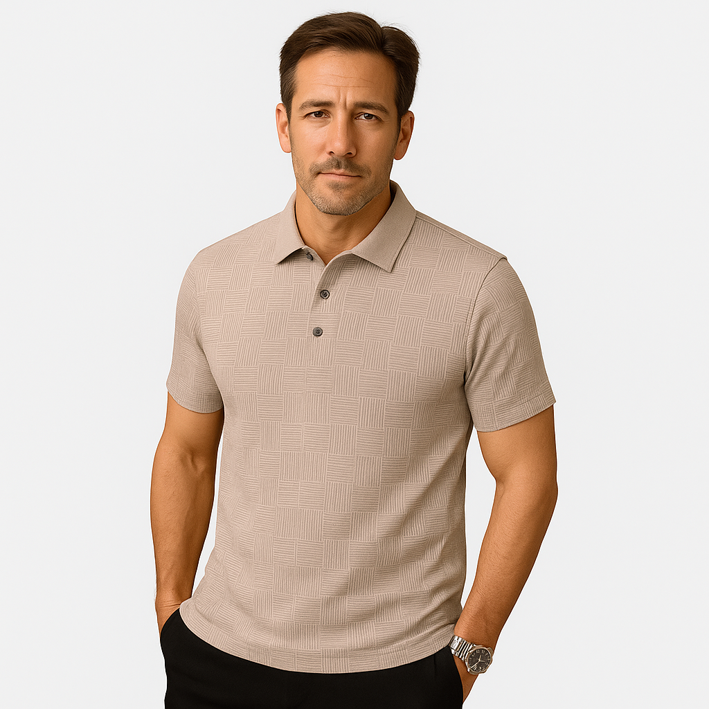 Monarch – Chemise Homme à Imprimé Géométrique en Tissu Texturé