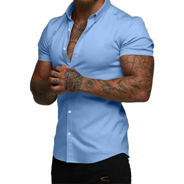 Slim Fit EasyFit™ Overhemd – Stijl en Comfort met 4D Stretch Technologie