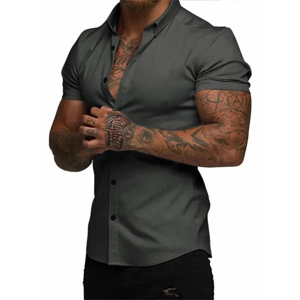 Slim Fit EasyFit™ Overhemd – Stijl en Comfort met 4D Stretch Technologie