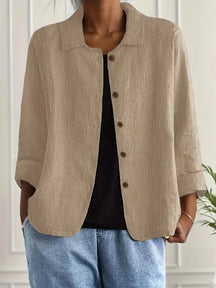 Chloe | Dames Casual Knoop Voorkant Lichtgewicht Jas