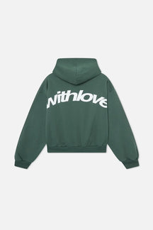Nanda | Dames hoodie met ontspannen pasvorm en With love print