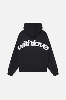 Nanda | Dames hoodie met ontspannen pasvorm en With love print