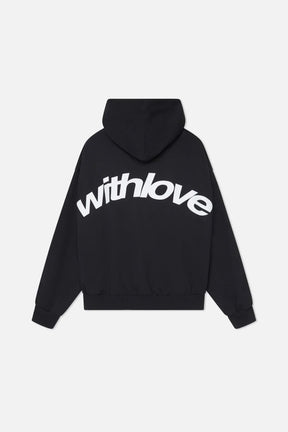 Nanda | Dames hoodie met ontspannen pasvorm en With love print