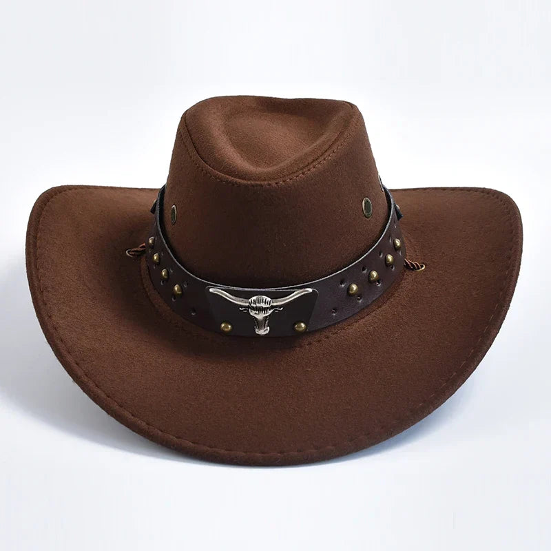 Caleb | Heren Brede Rand Westerse Cowboy Hoed