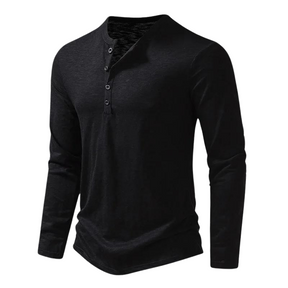 Oliver | Heren Casual Button Henley Shirt