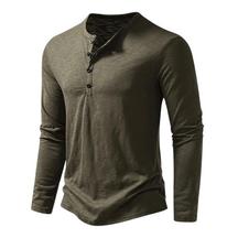 Oliver | Heren Casual Button Henley Shirt