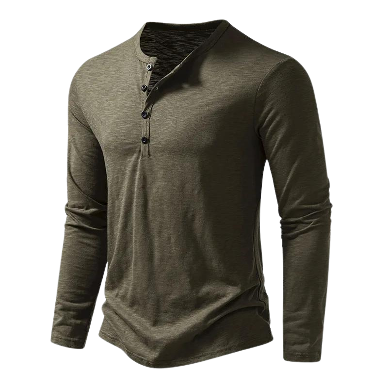 Oliver | Heren Casual Button Henley Shirt
